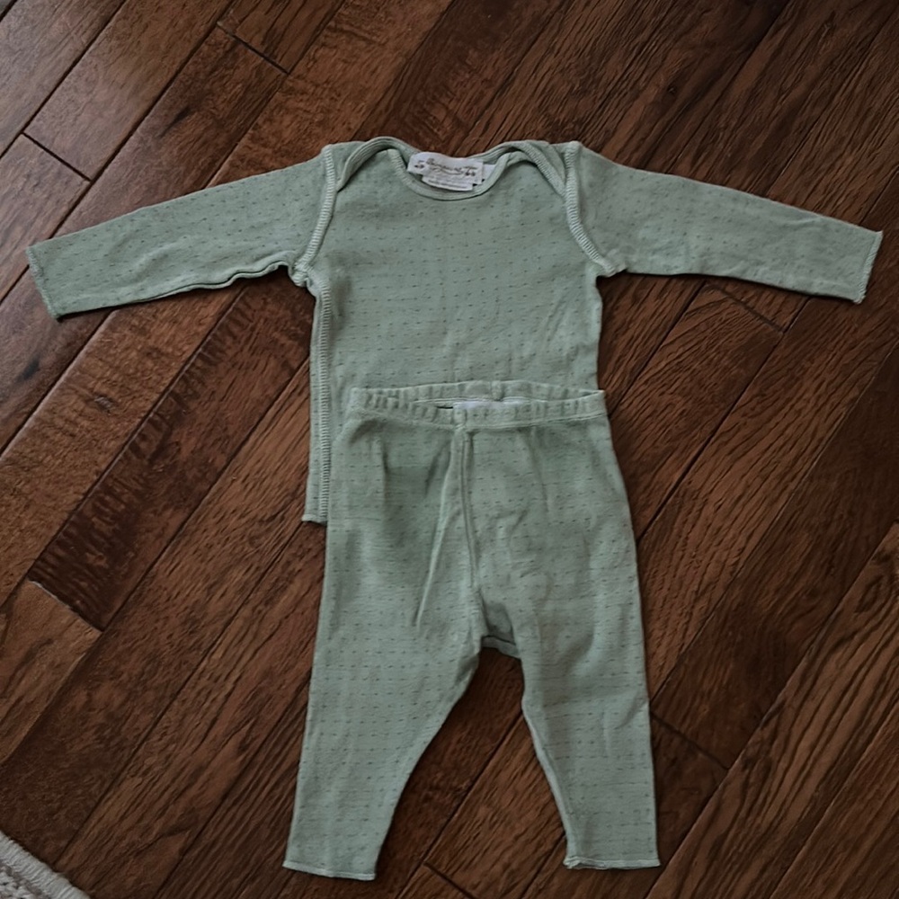 Bonpoint baby loungewear pajama two piece outfit set